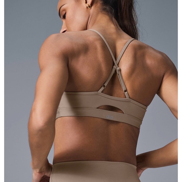 ALO Yoga Taupe Sports Bra - Picture 3 of 6